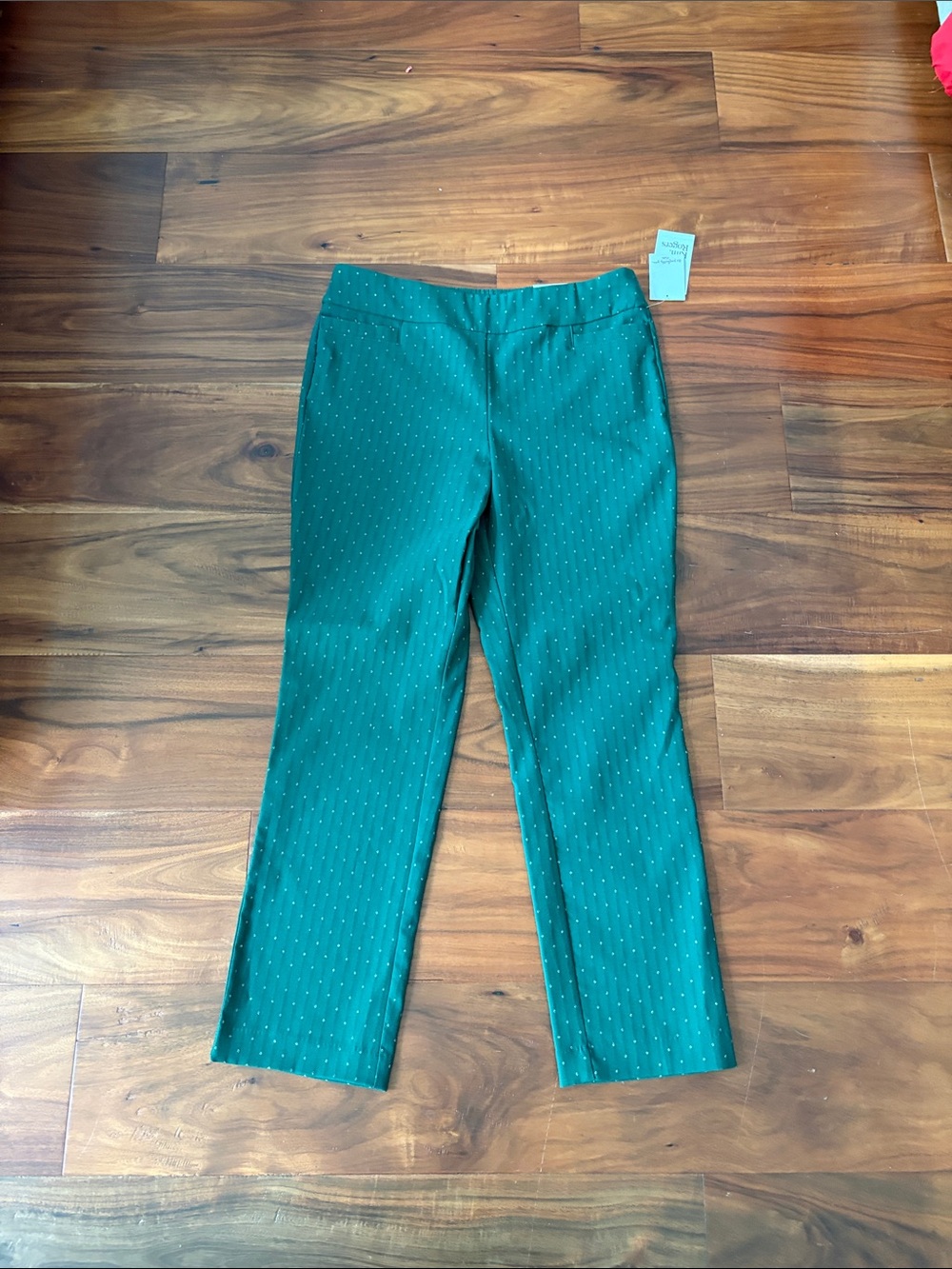 Emerald Green Pinstripe Dress Pants NWT
